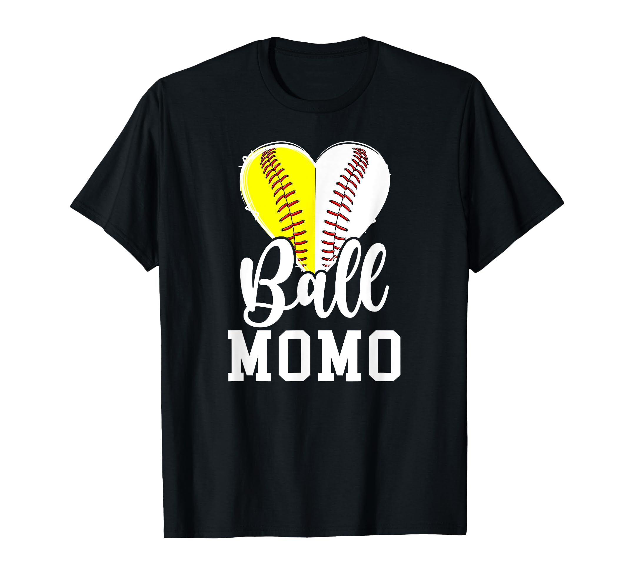 Ball Momo Heart Baseball Softball T-Shirt - Streetwear Style for Adults - T-Shirt, Sweatshirt, Hoodie