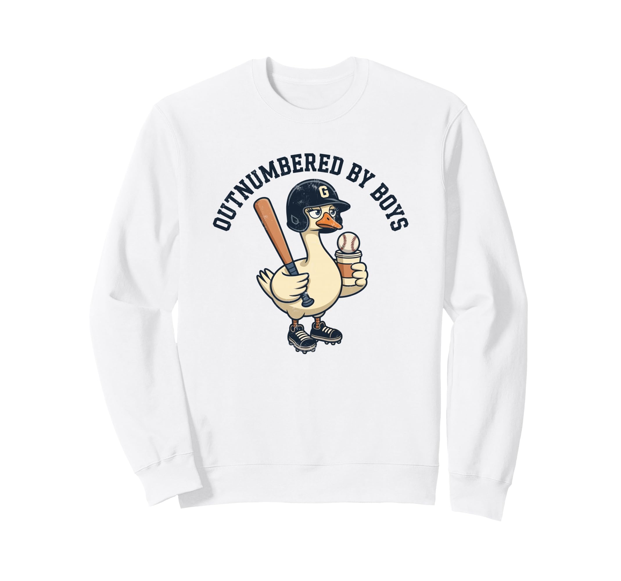 Outnumbered Mom Baseball Mom Coffee Sweatshirt - Novelty Apparel Men Women - T-Shirt, Sweatshirt, Hoodie