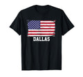 Dallas Texas Distressed American Flag T-Shirt - Minimalist Print for Adults - T-Shirt, Sweatshirt, Hoodie