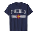 Flag Colorado Pueblo Distressed T-Shirt - Fun Novelty Design for Adults - T-Shirt, Sweatshirt, Hoodie
