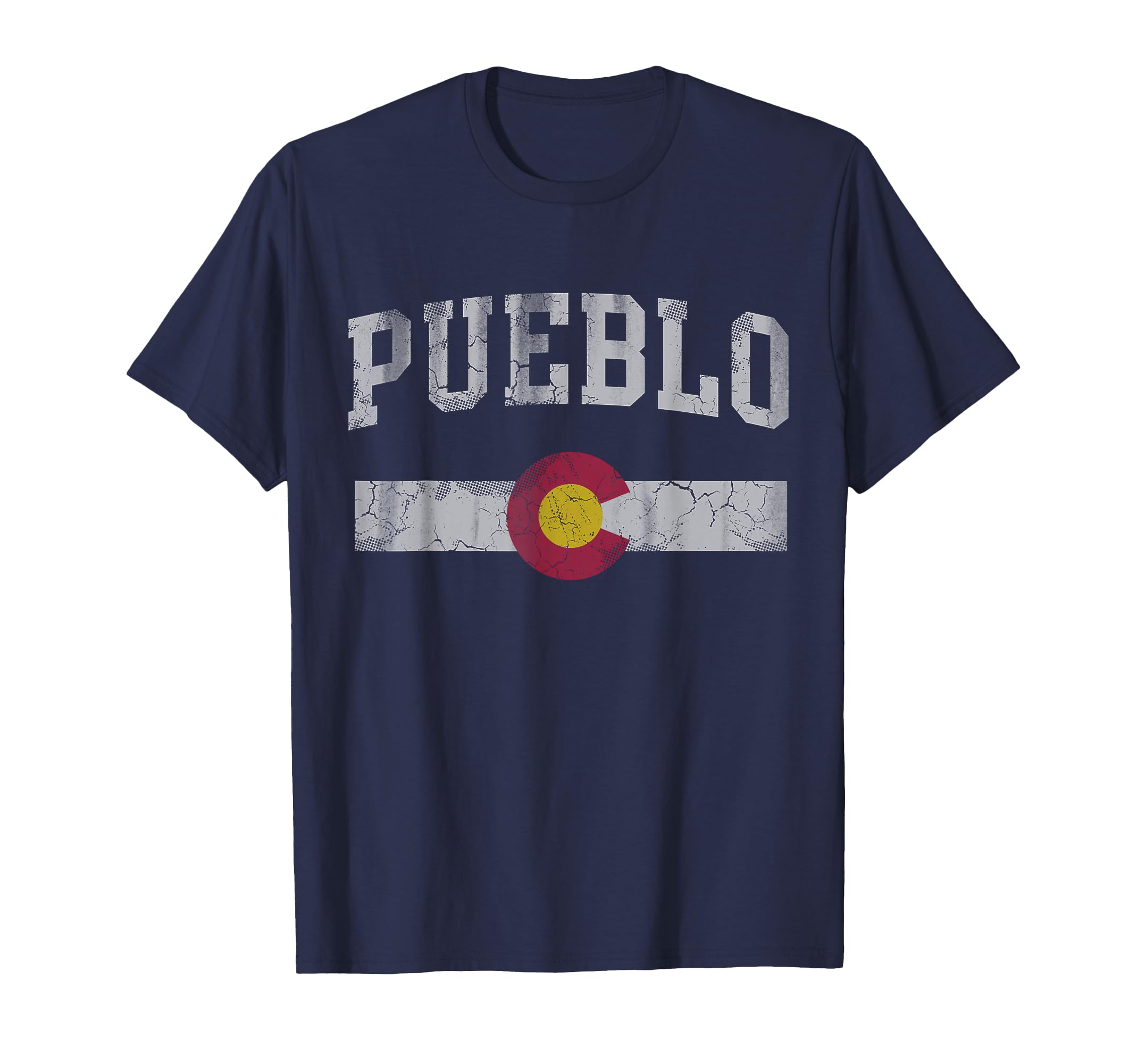Flag Colorado Pueblo Distressed T-Shirt - Fun Novelty Design for Adults - T-Shirt, Sweatshirt, Hoodie