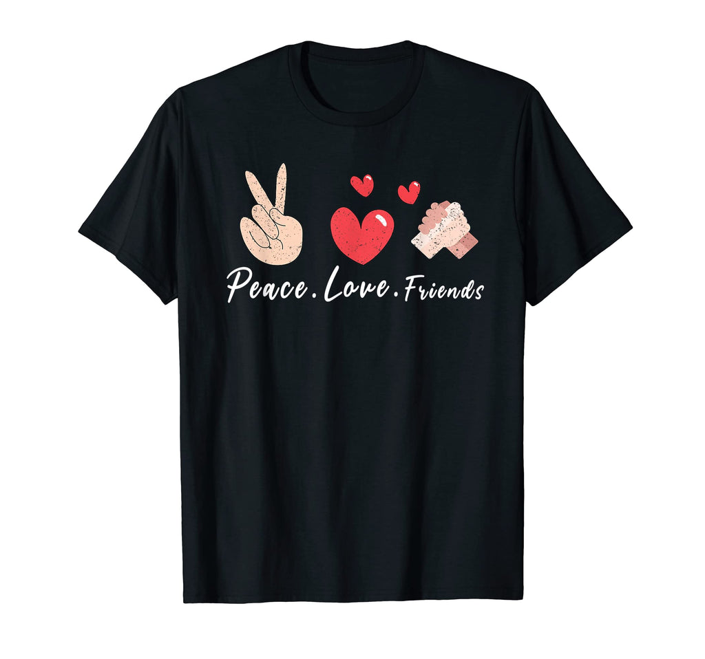 Peace Love Friends Unlimited T-Shirt - Minimalist Print for Adults - T-Shirt, Sweatshirt, Hoodie