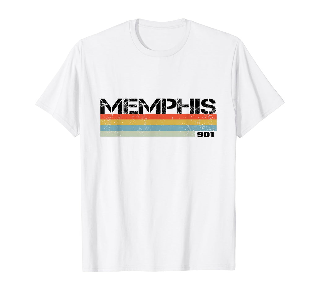 Memphis Area Code 901 Stripes T-Shirt - Minimalist Print for Adults - T-Shirt, Sweatshirt, Hoodie