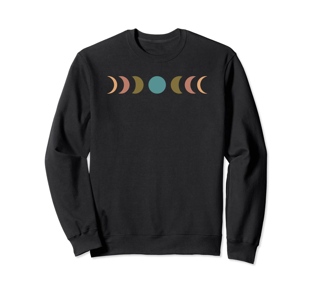 Boho Moon Phases Celestial Sweatshirt - Casual Everyday Wear for Adults - T-Shirt, Sweatshirt, Hoodie