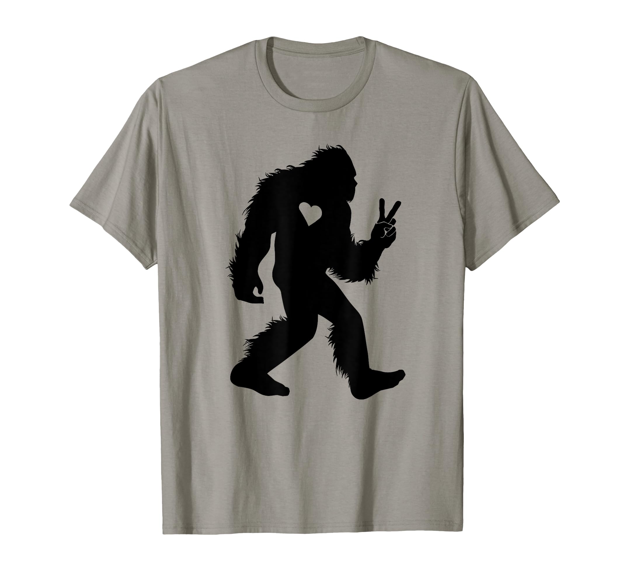 Fun Bigfoot Hippie Sasquatch Peace Love T-Shirt - Fun Novelty Design Unisex - T-Shirt, Sweatshirt, Hoodie