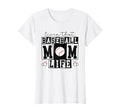 Livin That Baseball Mom Life Funny Sport T-Shirt - Minimalist Print Unisex - T-Shirt, Sweatshirt, Hoodie