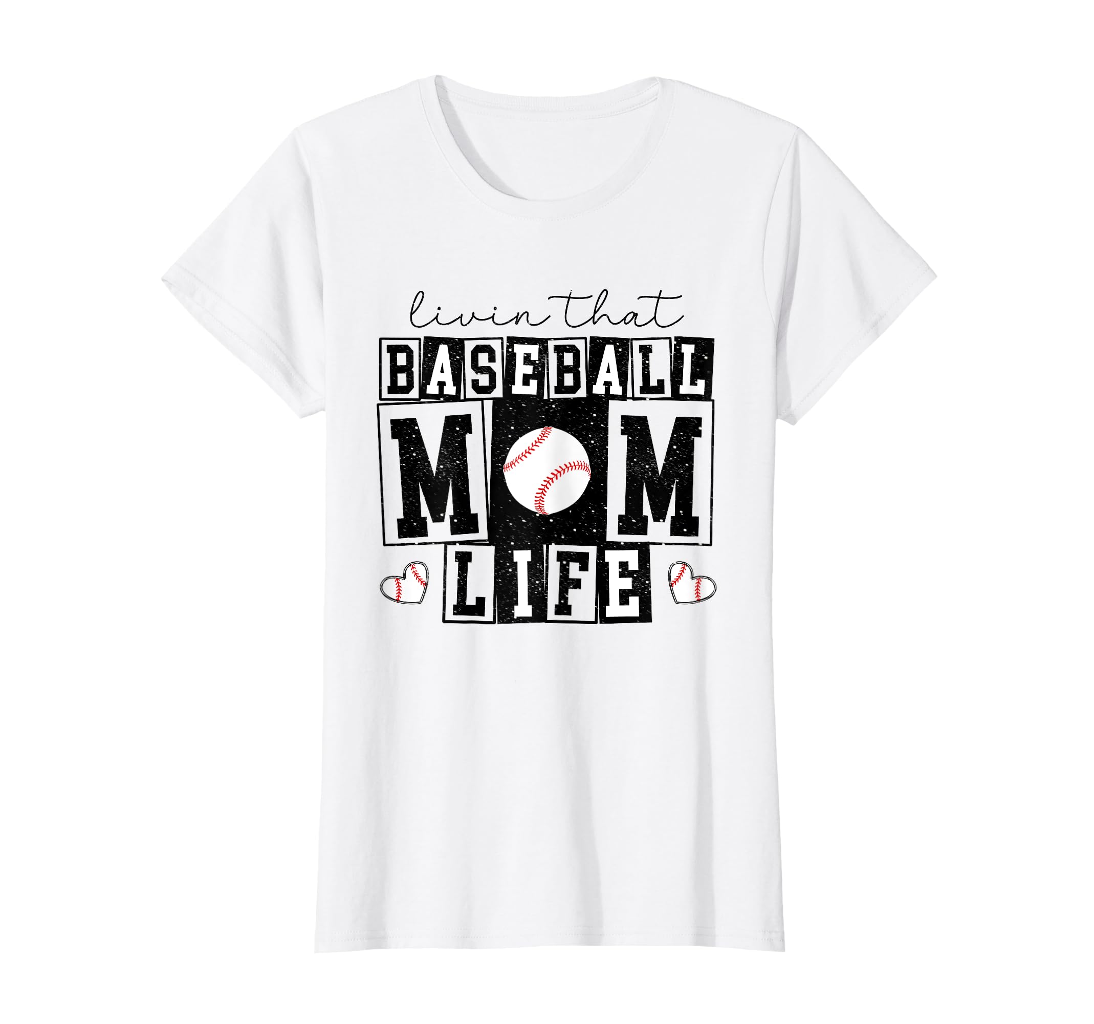 Livin That Baseball Mom Life Funny Sport T-Shirt - Minimalist Print Unisex - T-Shirt, Sweatshirt, Hoodie