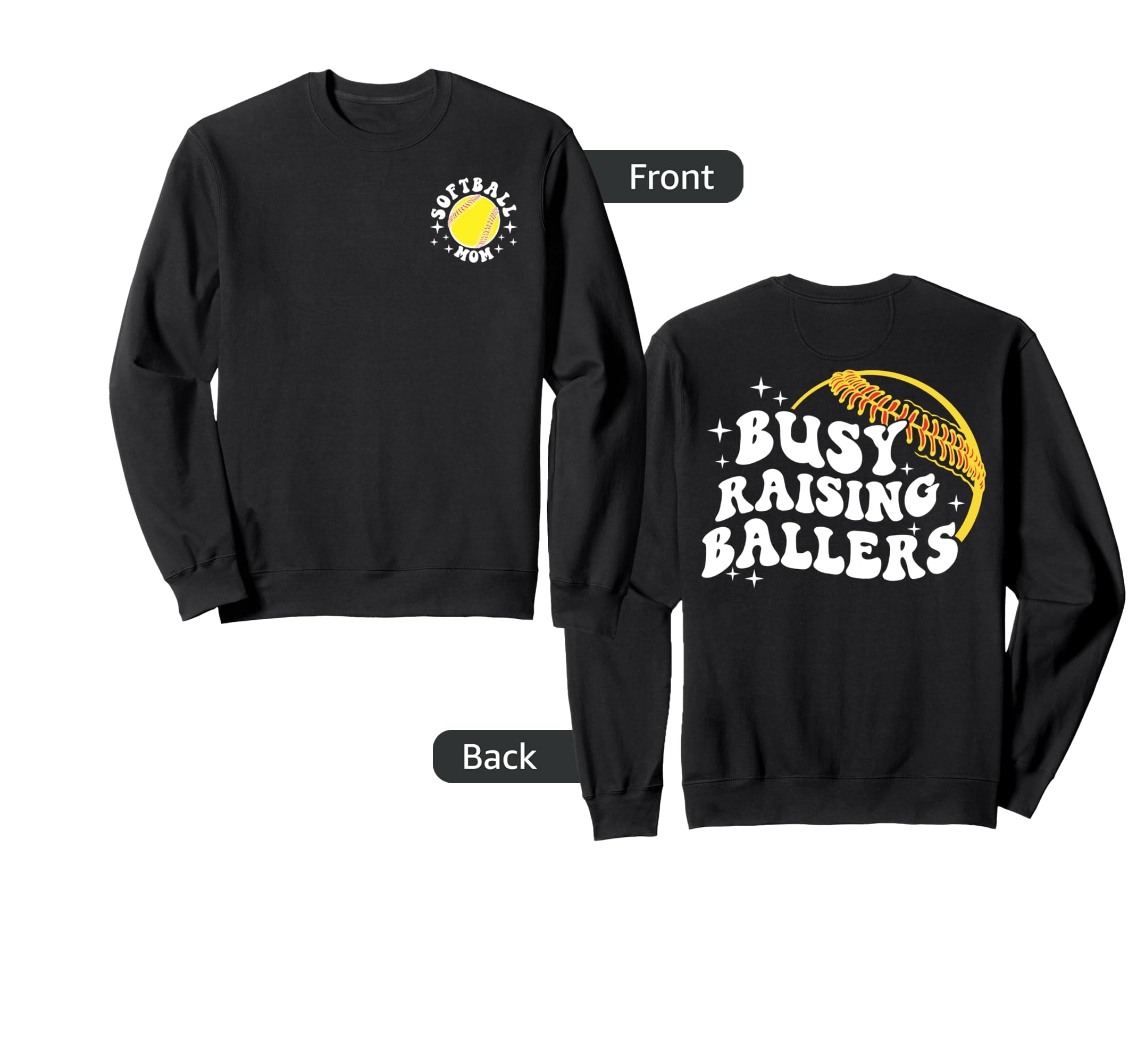 Groovy Softball Mama Mom Mothers Day Sweatshirt - Novelty Apparel Unisex - T-Shirt, Sweatshirt, Hoodie