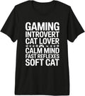Gaming Introvert Cat Lover Calm Mind - Adult & Kids T-Shirts, Sweatshirts & Hoodies apparel design preview 1