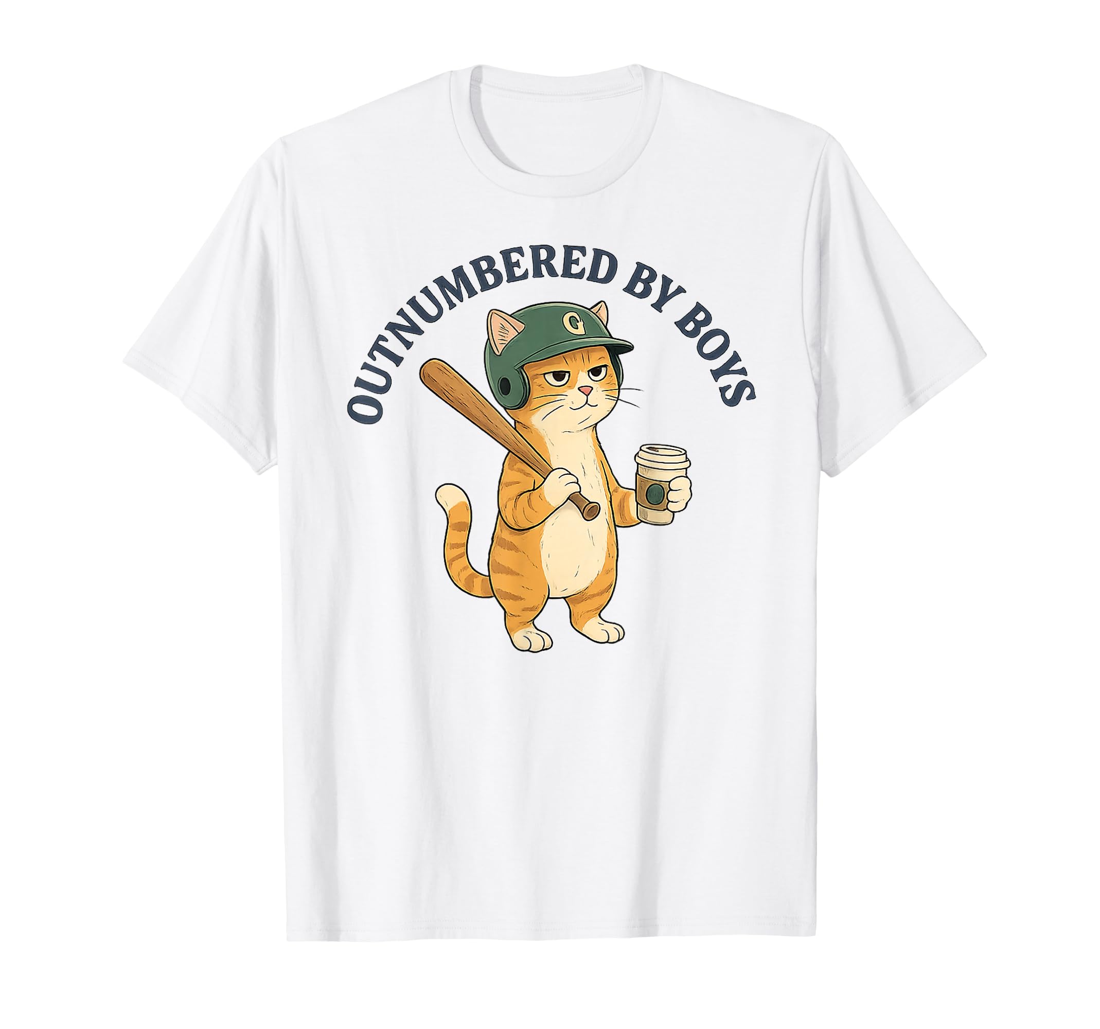 Outnumbered Funny Mom Cat Mothers T-Shirt - Casual Everyday Wear Men Women - T-Shirt, Sweatshirt, Hoodie