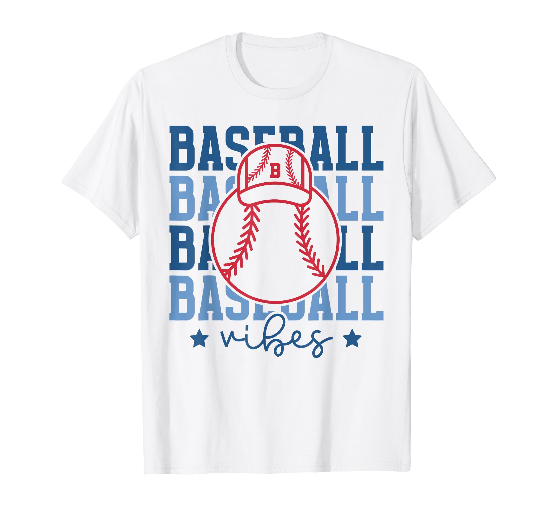 Baseball Vibes Groovy Sport Season Team T-Shirt - Custom Art Print Unisex - T-Shirt, Sweatshirt, Hoodie