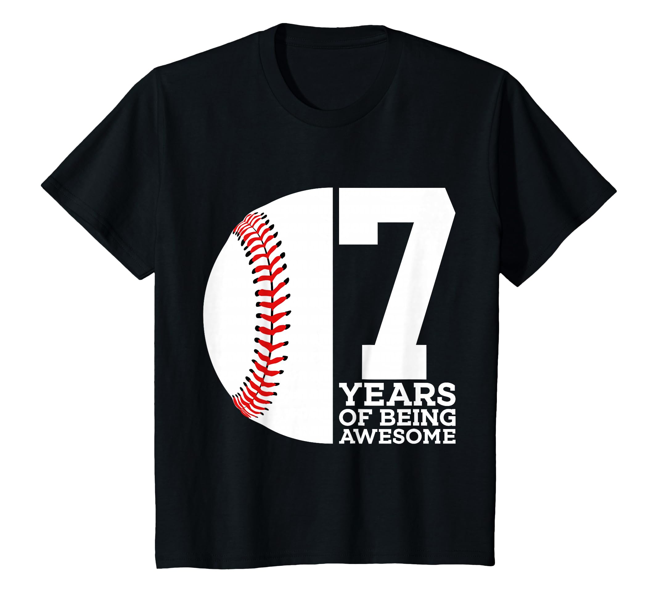 7 Years Being Awesome Baseball 7Th T-Shirt - Graphic Print for Adults - T-Shirt, Sweatshirt, Hoodie