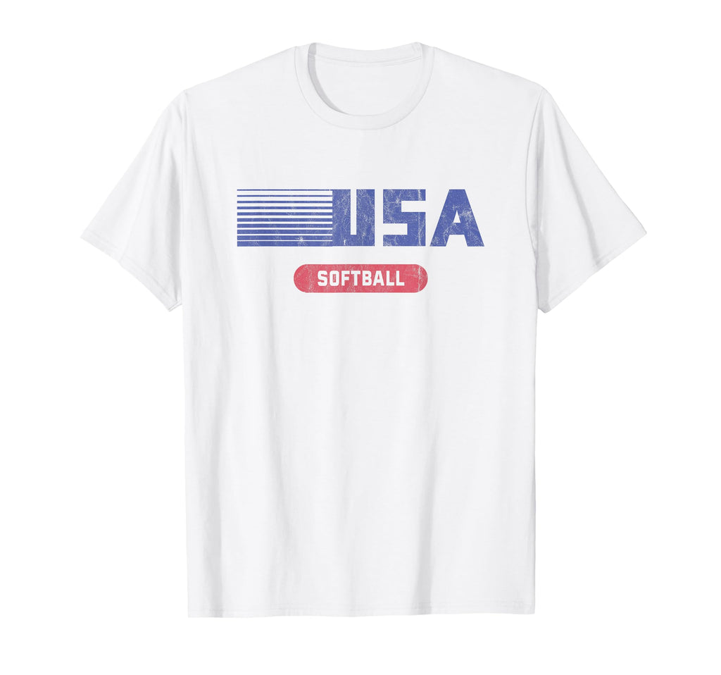 Usa 2020 Team American Softball T-Shirt - Custom Art Print Men Women - T-Shirt, Sweatshirt, Hoodie