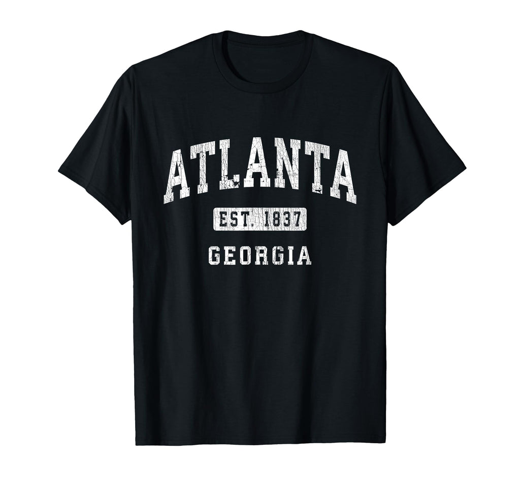 Atlanta Georgia Ga Athletic Sports T-Shirt - Fun Novelty Design for Adults - T-Shirt, Sweatshirt, Hoodie