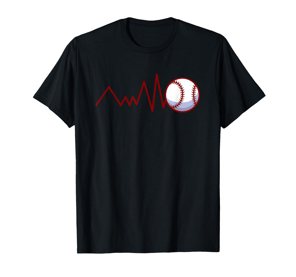 Heartbeat Heart Beats Baseball Love T-Shirt - Aesthetic Graphic for Adults - T-Shirt, Sweatshirt, Hoodie