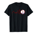 Heartbeat Heart Beats Baseball Love T-Shirt - Aesthetic Graphic for Adults - T-Shirt, Sweatshirt, Hoodie