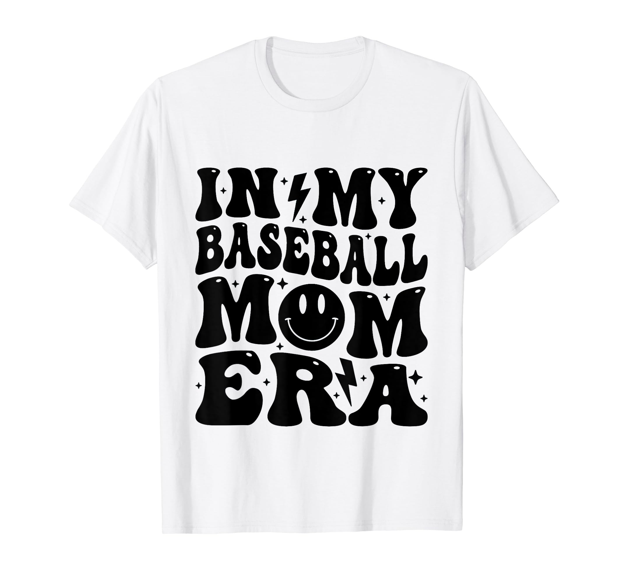 My Baseball Mom Era Groovy Mom T-Shirt - Novelty Apparel Unisex - T-Shirt, Sweatshirt, Hoodie
