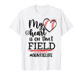 My Heart Is That Field Ballpark Mama T-Shirt - Minimalist Print Men Women - T-Shirt, Sweatshirt, Hoodie