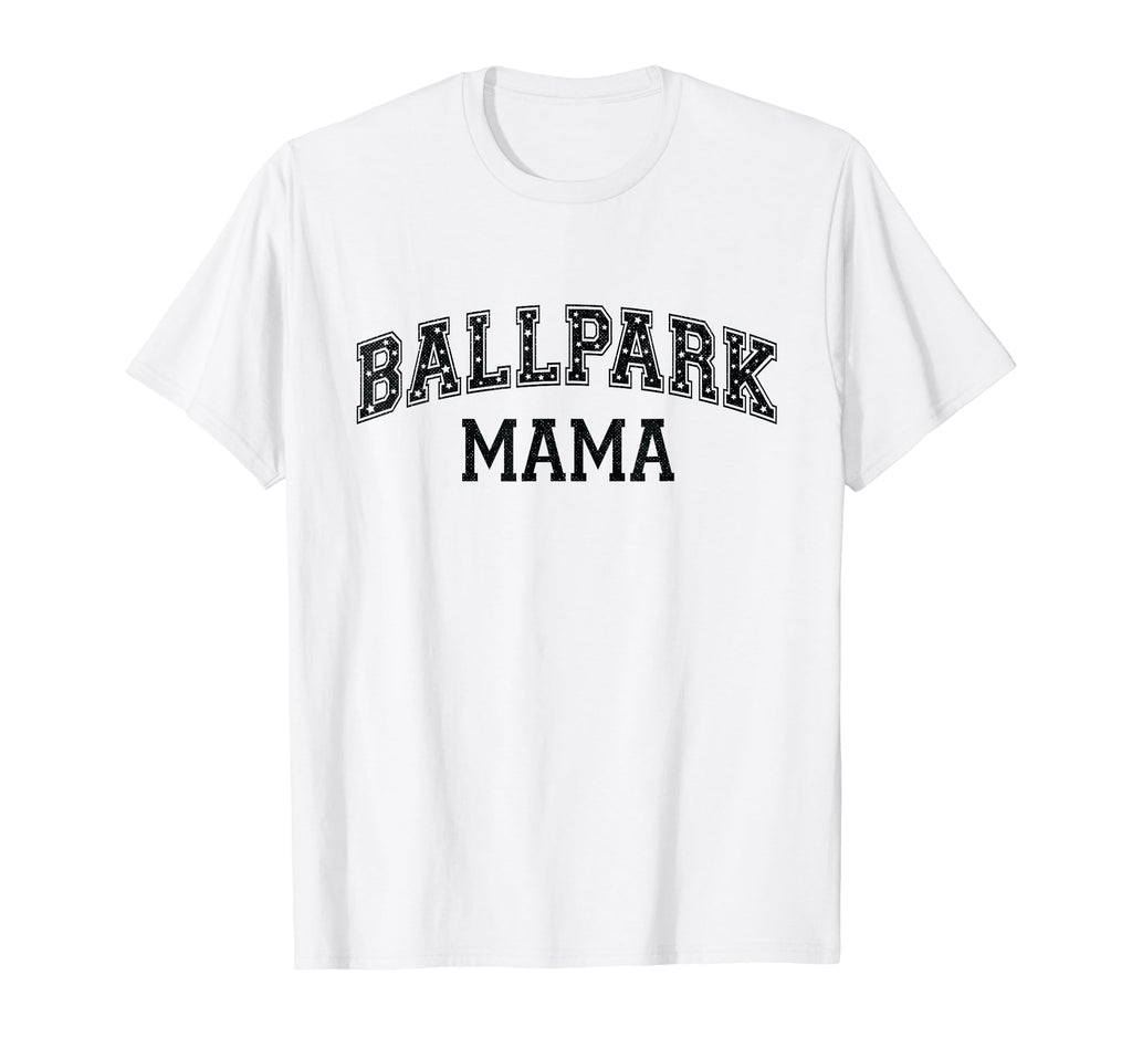 Ballpark Mama Funny Baseball Softball T-Shirt - Minimalist Print Men Women - T-Shirt, Sweatshirt, Hoodie