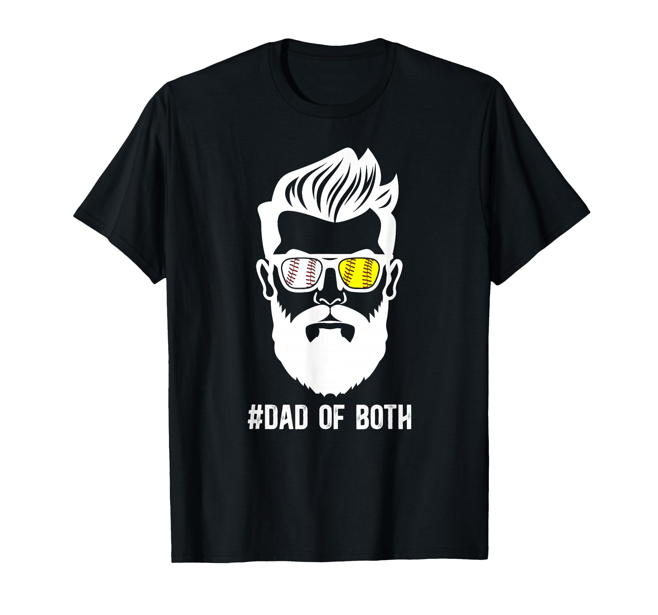 Dad Both Baseball Softball Dad T-Shirt - Aesthetic Graphic Men Women - T-Shirt, Sweatshirt, Hoodie