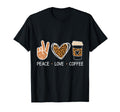 Peace Love Coffee Leopard Heart Coffee T-Shirt - Graphic Print for Adults - T-Shirt, Sweatshirt, Hoodie
