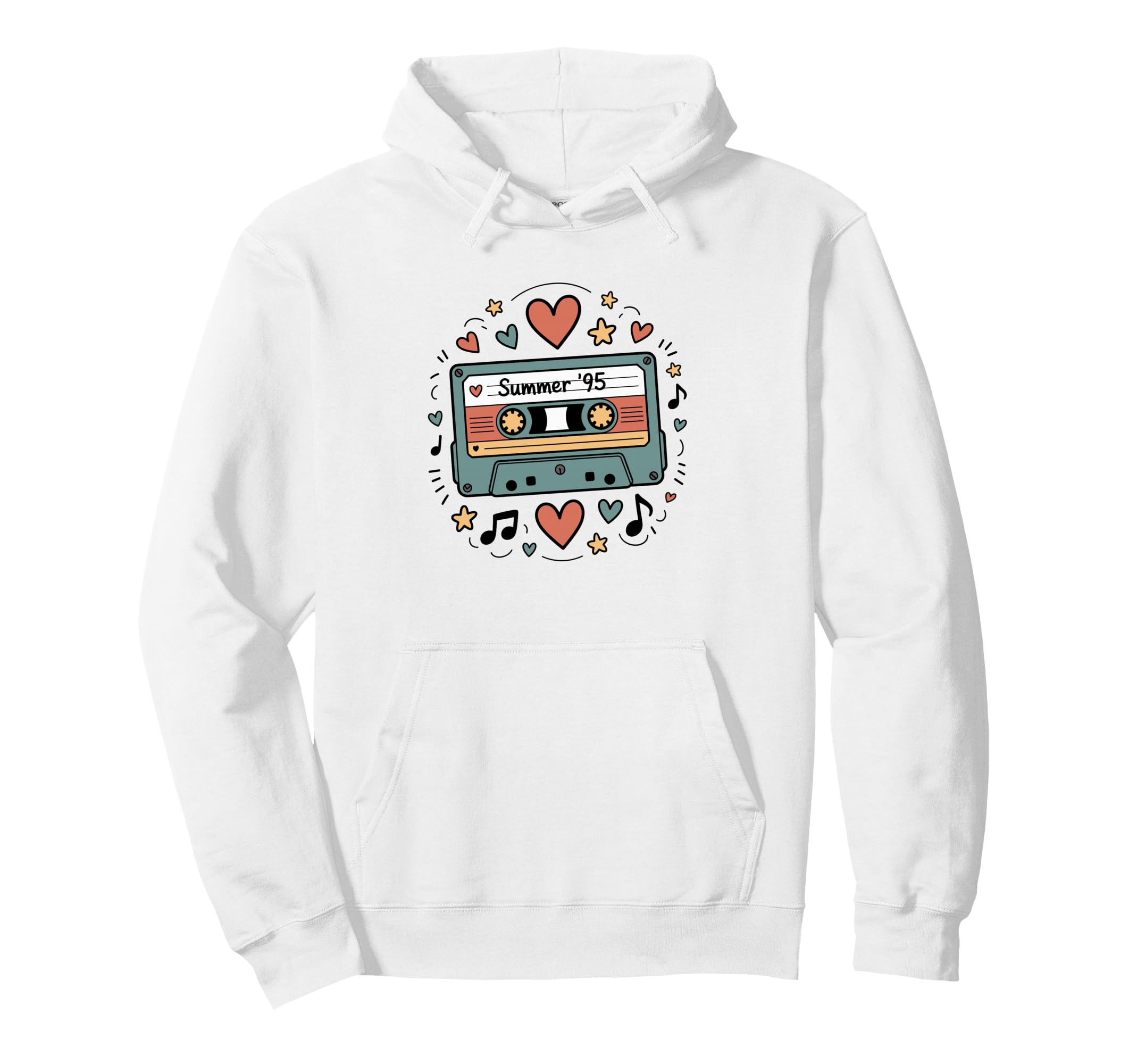 Summer 95 Cassette Tape Nostalgia Music Hoodie - Novelty Apparel Unisex - T-Shirt, Sweatshirt, Hoodie