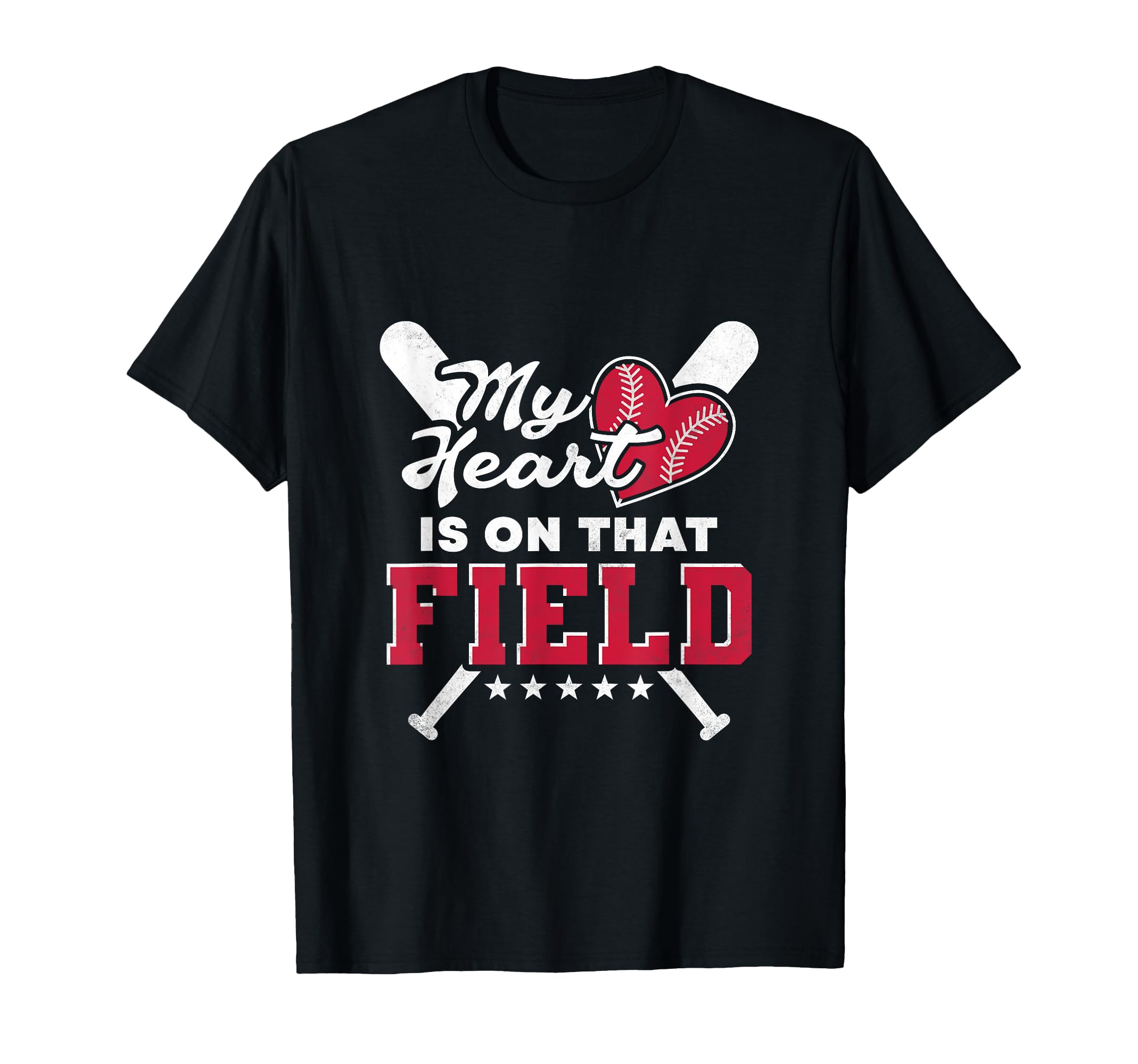 My Heart Is That Field Baseball T-Shirt - Unique Graphic Men Women - T-Shirt, Sweatshirt, Hoodie
