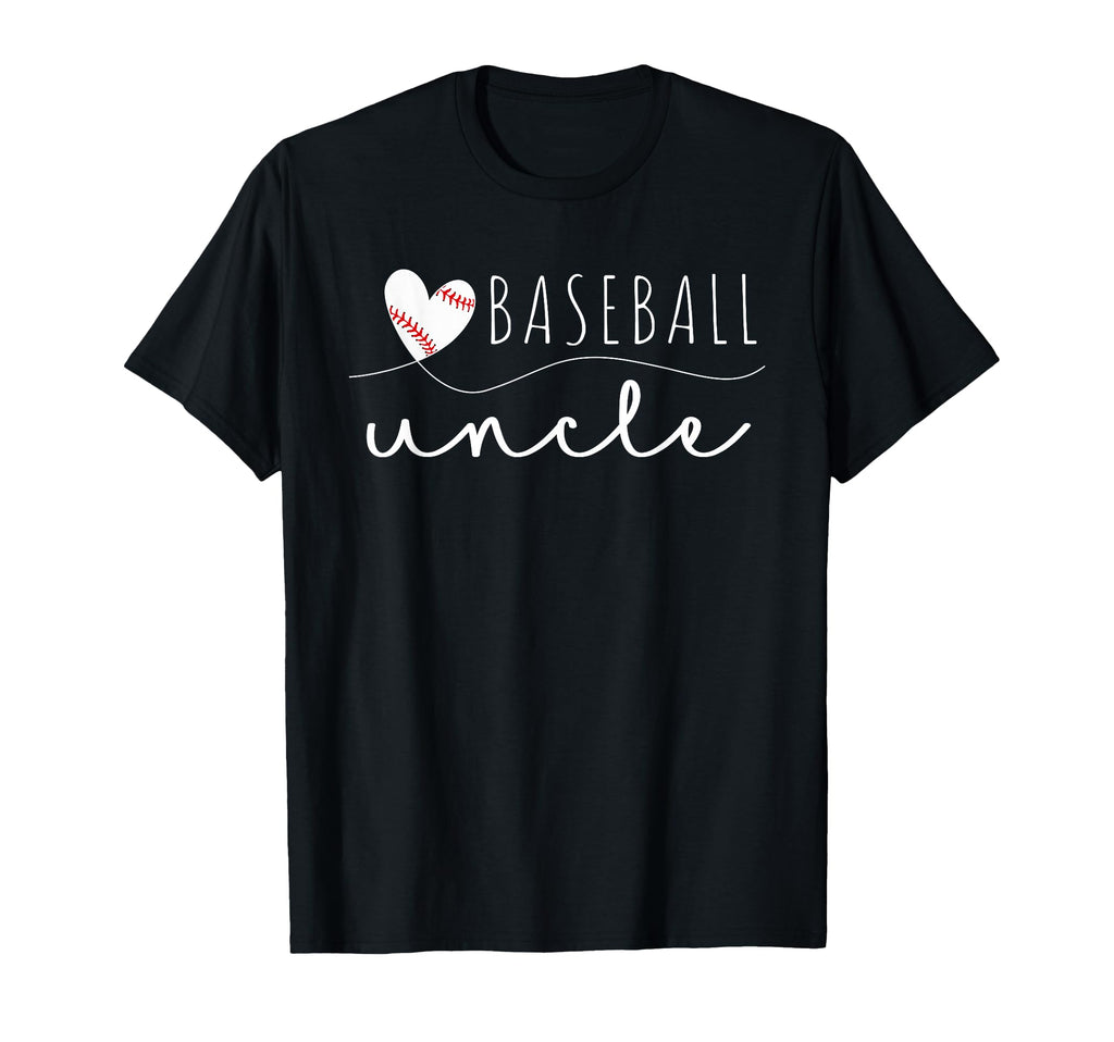 Baseball Uncle Baseball Heart Family T-Shirt - Trendy Graphic for Adults - T-Shirt, Sweatshirt, Hoodie