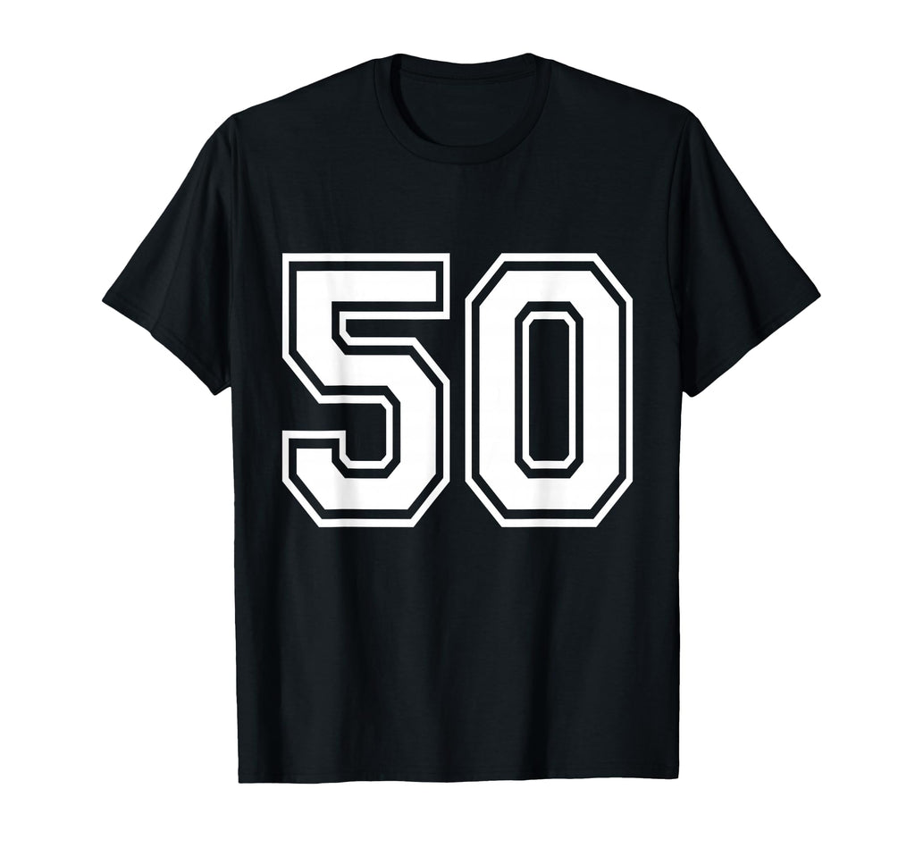 Number 50 Varsity Sports Team Jersey T-Shirt - Aesthetic Graphic Unisex - T-Shirt, Sweatshirt, Hoodie