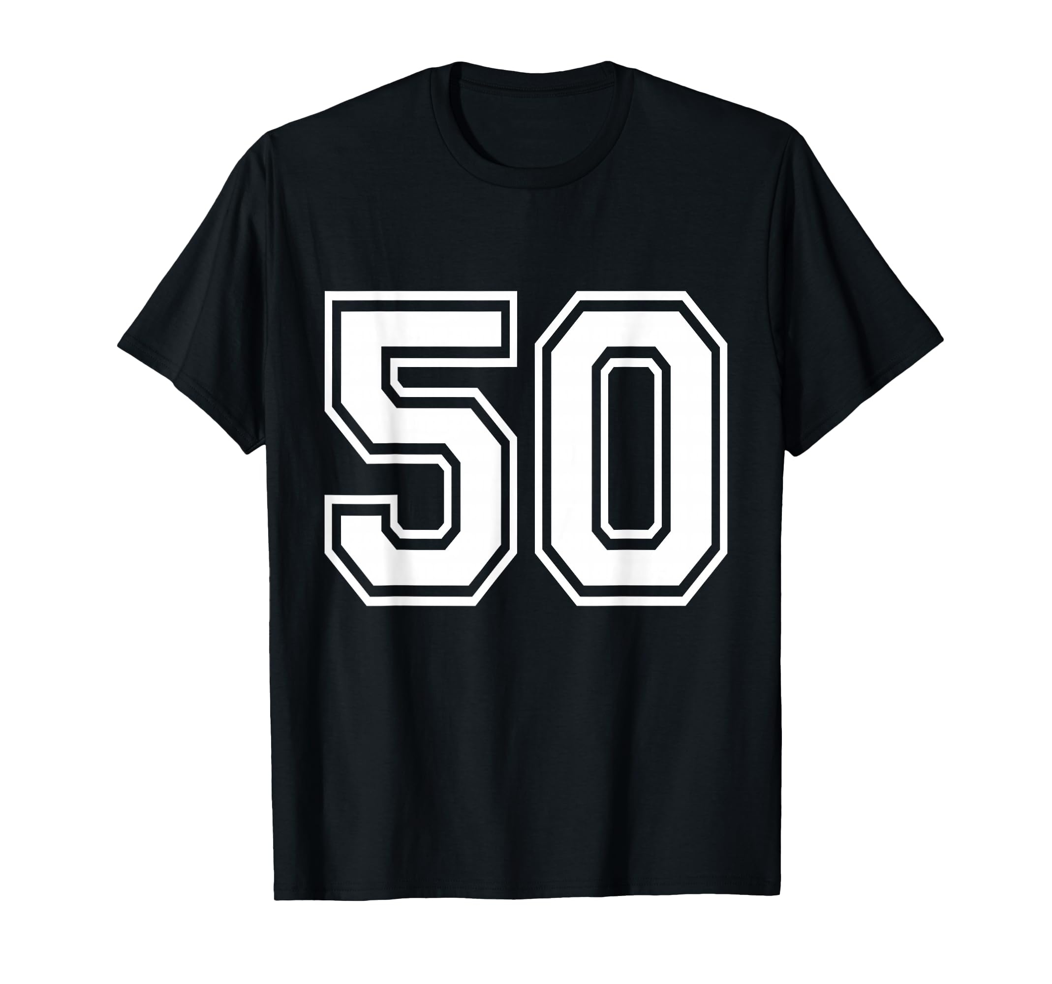 Number 50 Varsity Sports Team Jersey T-Shirt - Aesthetic Graphic Unisex - T-Shirt, Sweatshirt, Hoodie