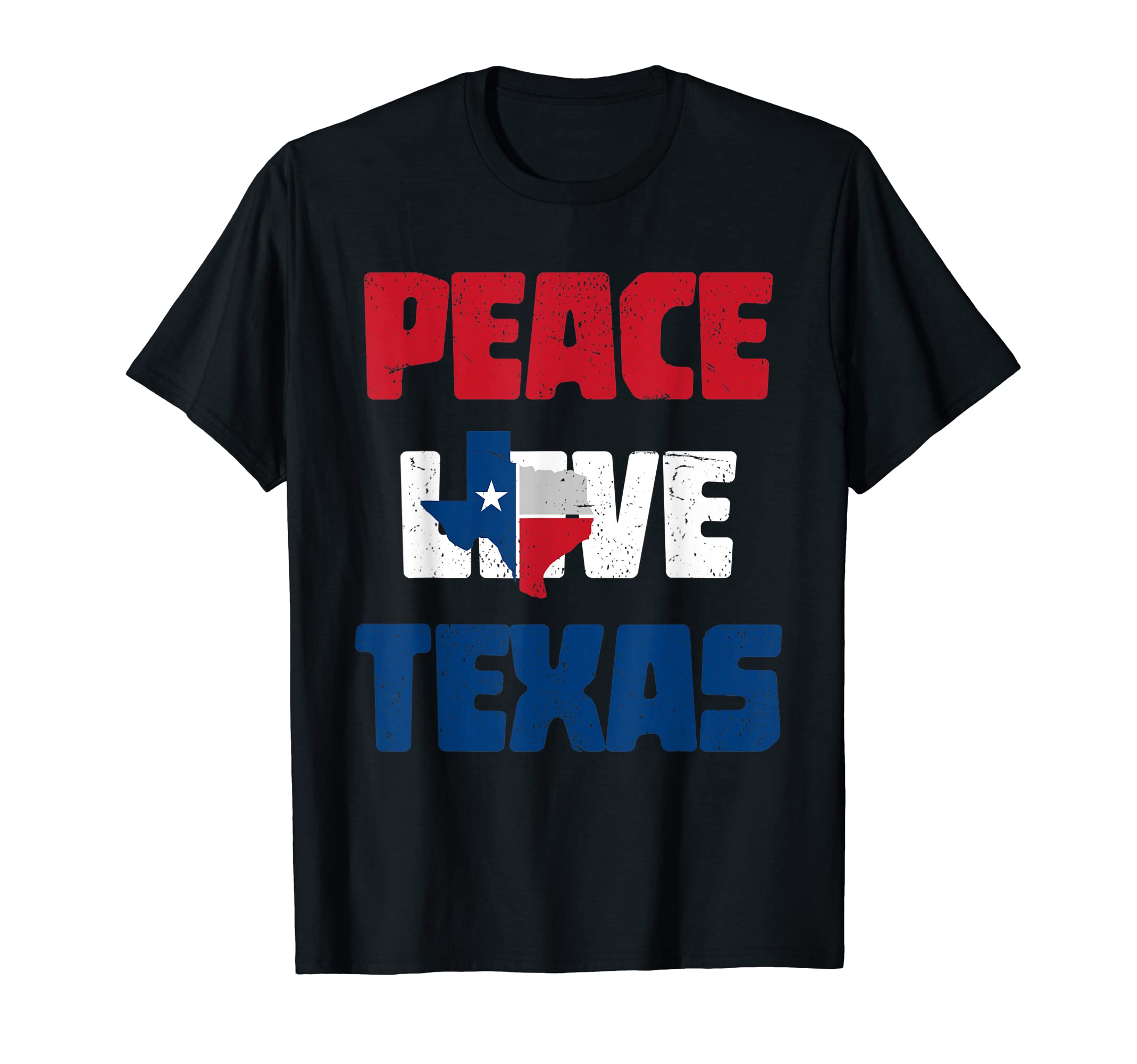 Hippie Texan Pride Us State Peace T-Shirt - Minimalist Print Men Women - T-Shirt, Sweatshirt, Hoodie