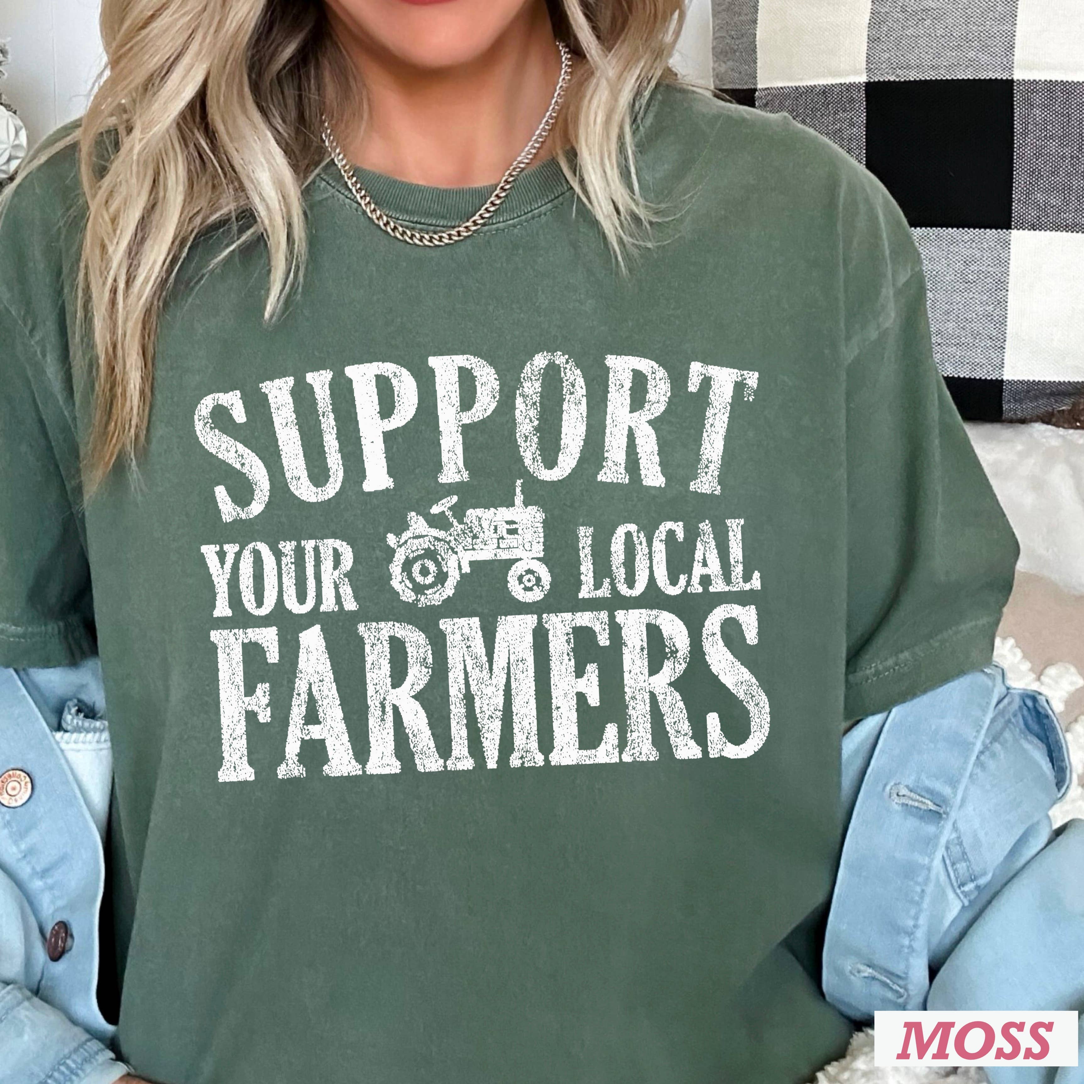 Support Your Local Farmer Comfort Color - Adult & Kids T-Shirts, Sweatshirts & Hoodies apparel design preview 1