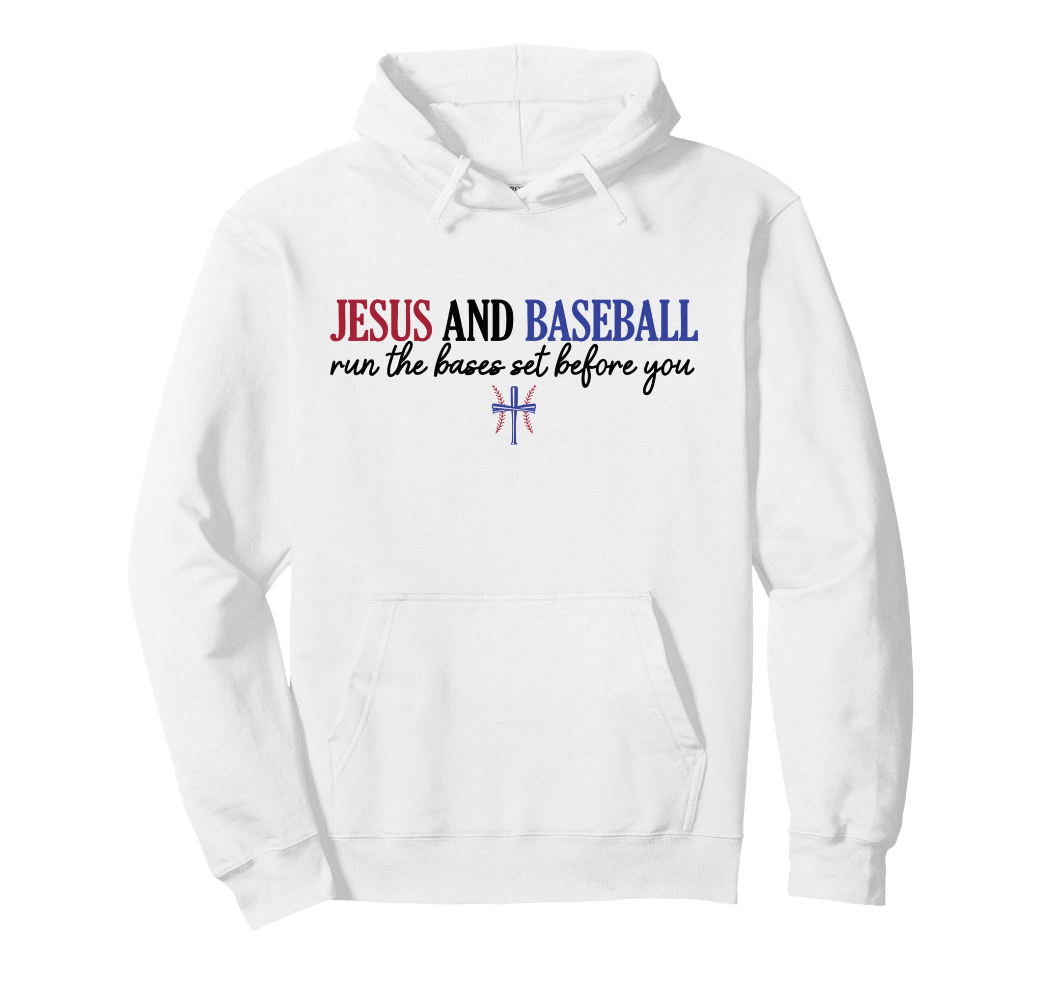 Jesus And Baseball Run Bases Set Before Hoodie - Unique Graphic for Adults - T-Shirt, Sweatshirt, Hoodie