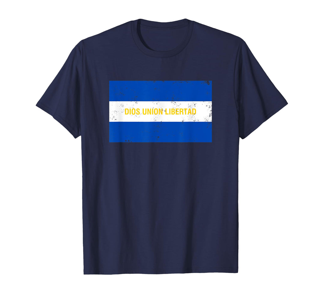 Dios Union Libertad Flag El Salvador T-Shirt - Graphic Print Men Women - T-Shirt, Sweatshirt, Hoodie