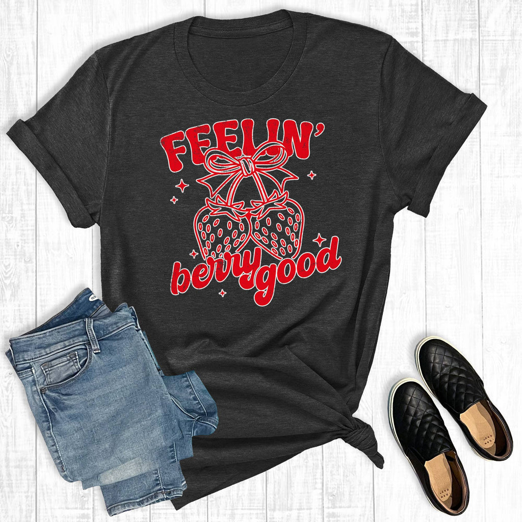 Retro Coquette Feelin' Berry Good Graphic - Adult & Kids T-Shirts, Sweatshirts & Hoodies apparel design preview 1