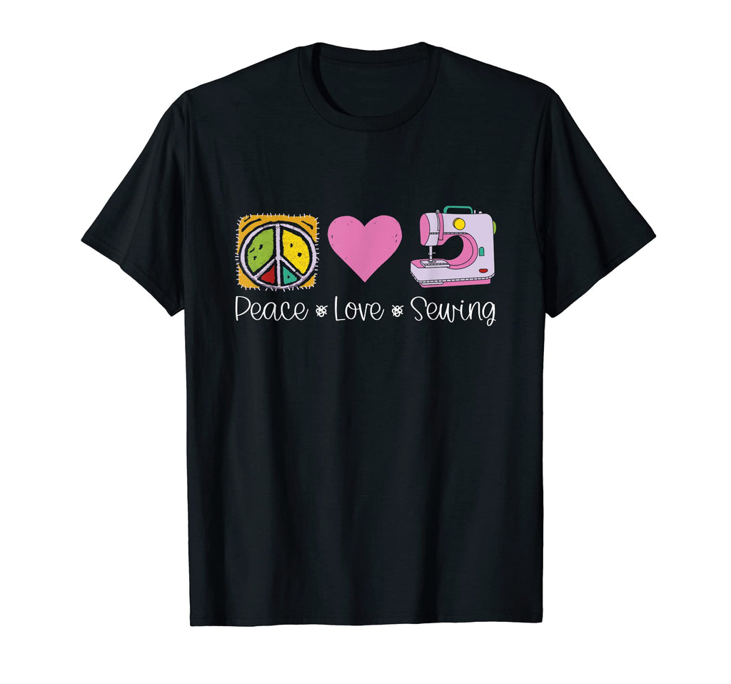 Quilting Peace Love Sewing T-Shirt - Custom Art Print Unisex - T-Shirt, Sweatshirt, Hoodie