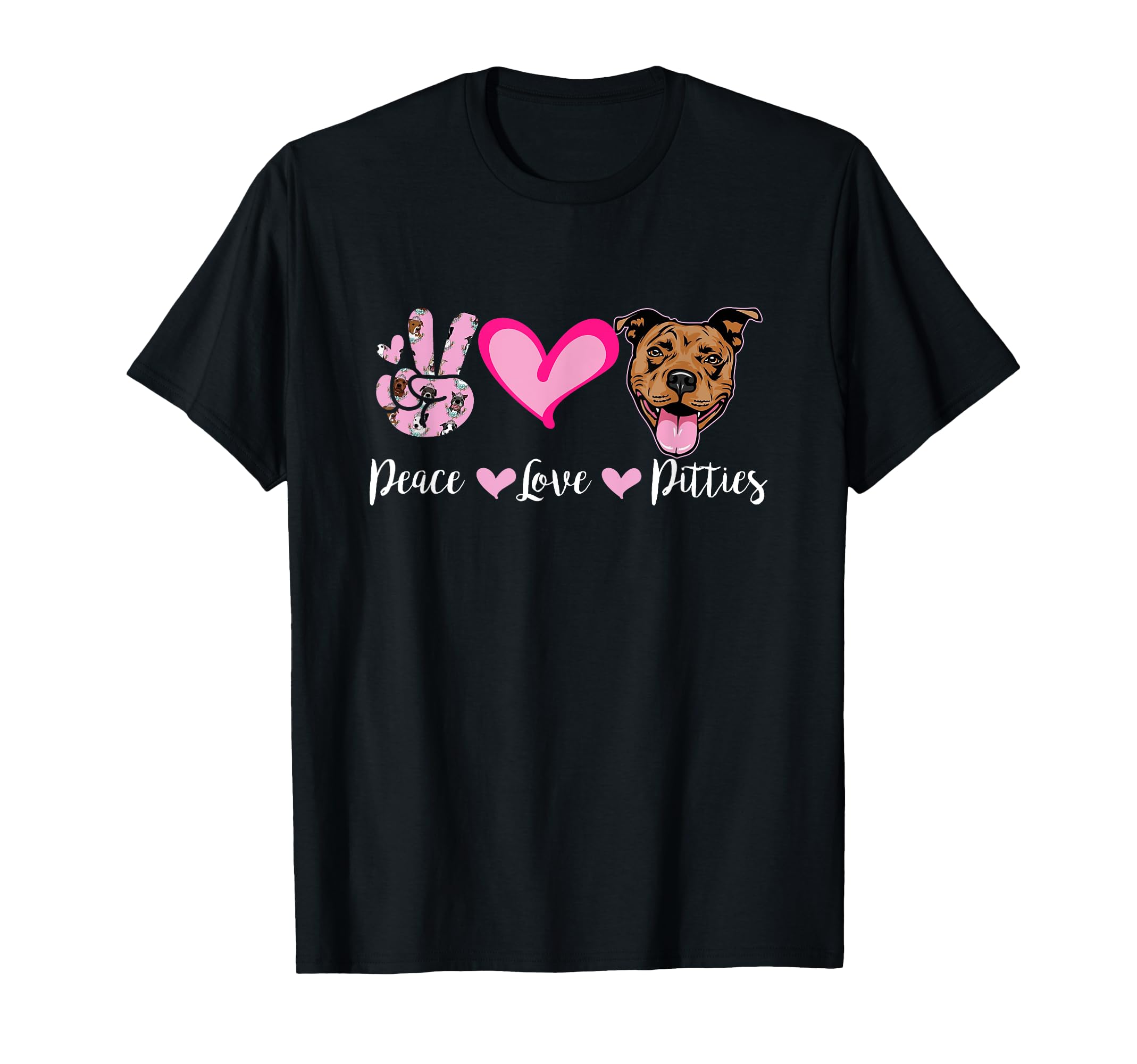 Peace Love Pitties Puppy Dog Mom Lady T-Shirt - Streetwear Style Unisex - T-Shirt, Sweatshirt, Hoodie