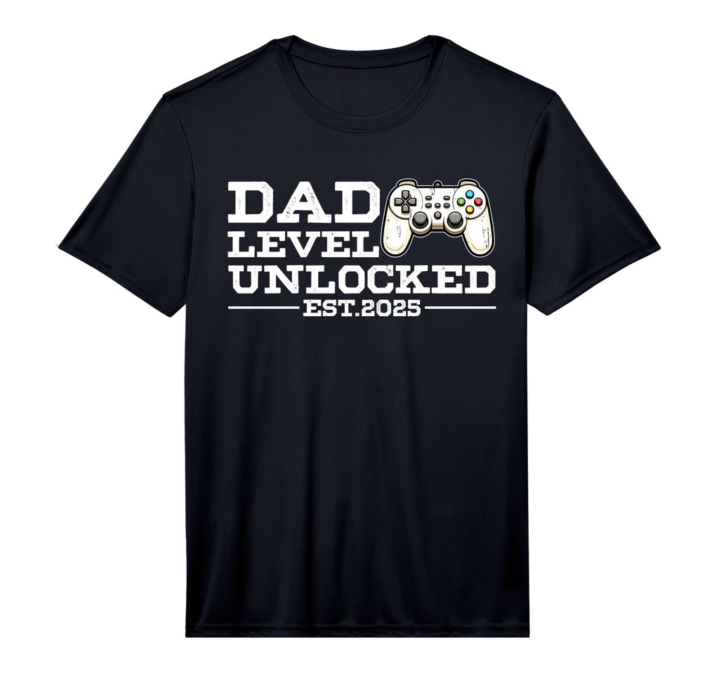 Mens Funny New Dad Level Unlocked 2025 T-Shirt - Graphic Print Unisex - T-Shirt, Sweatshirt, Hoodie