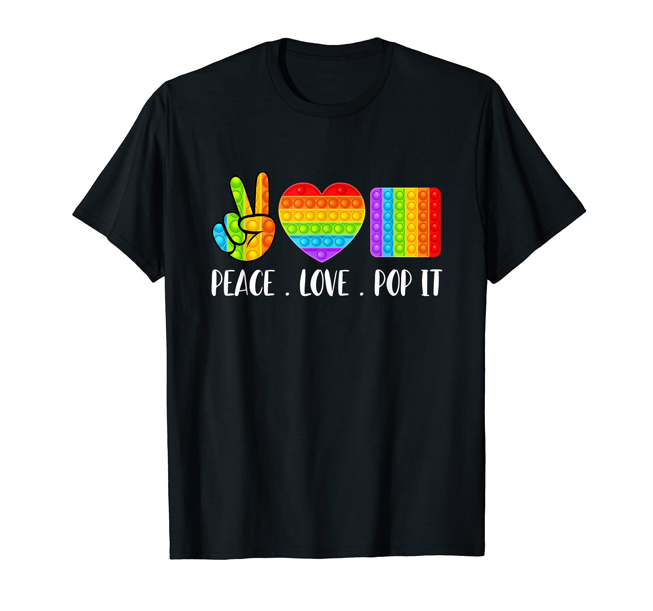 Peace Love And Pop It T-Shirt - Minimalist Print Unisex - T-Shirt, Sweatshirt, Hoodie