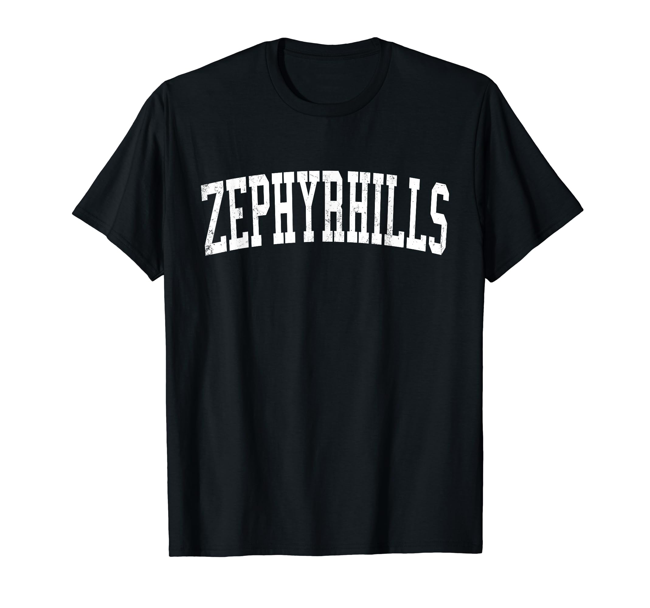 Zephyrhills Fl Distressed White Varsity T-Shirt - Novelty Apparel Men Women - T-Shirt, Sweatshirt, Hoodie