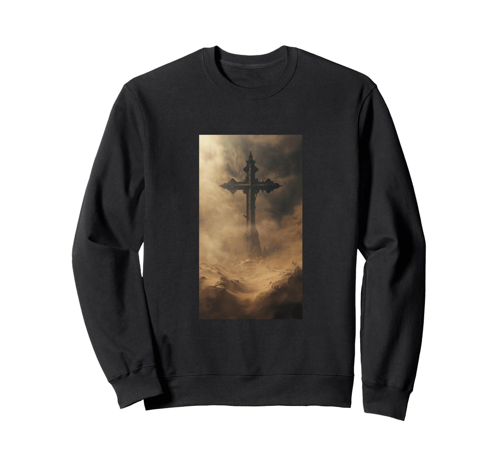 Gothic Cross Grunge Aesthetic Y2K Sweatshirt - Fun Novelty Design Unisex - T-Shirt, Sweatshirt, Hoodie