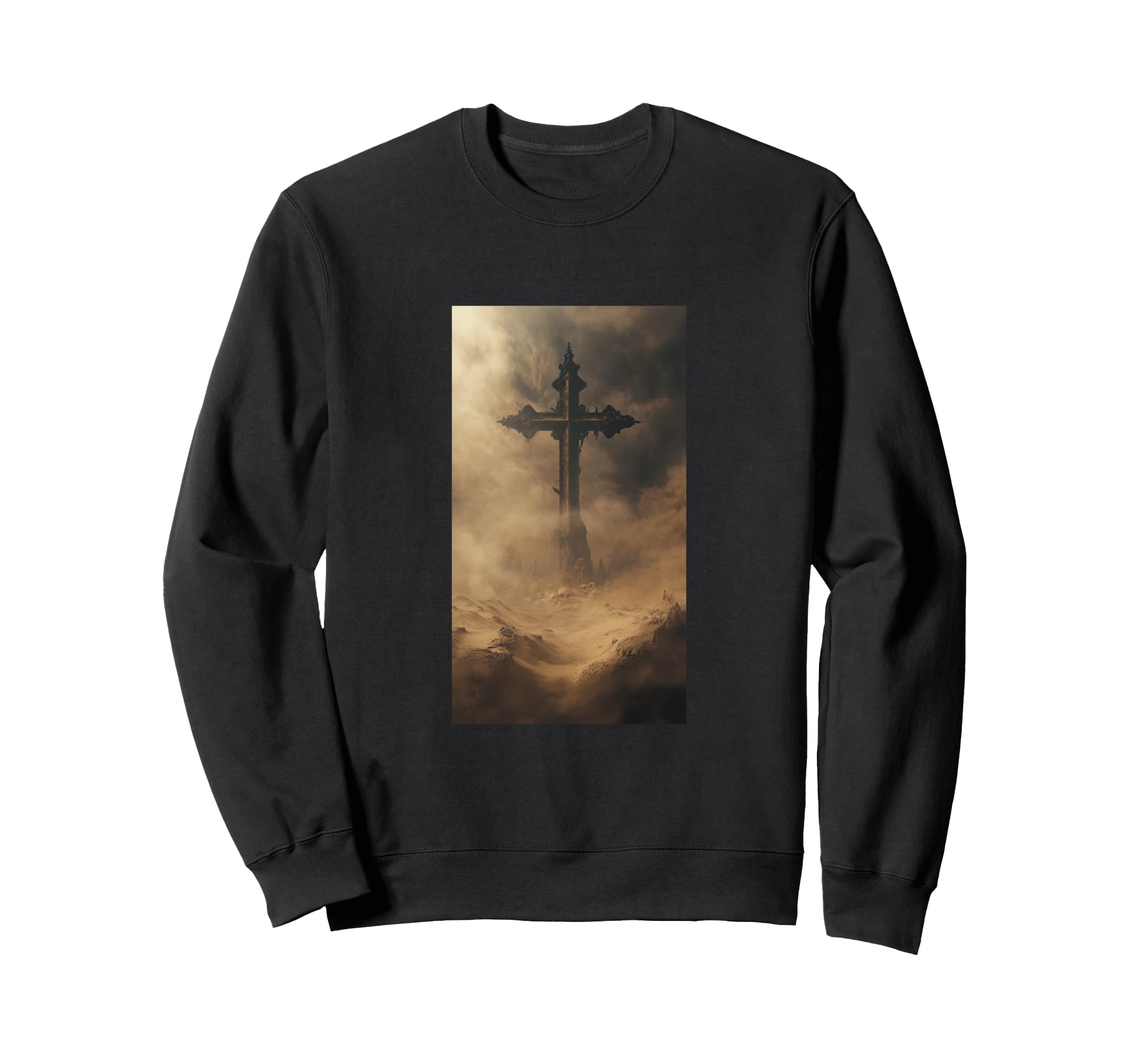 Gothic Cross Grunge Aesthetic Y2K Sweatshirt - Fun Novelty Design Unisex - T-Shirt, Sweatshirt, Hoodie