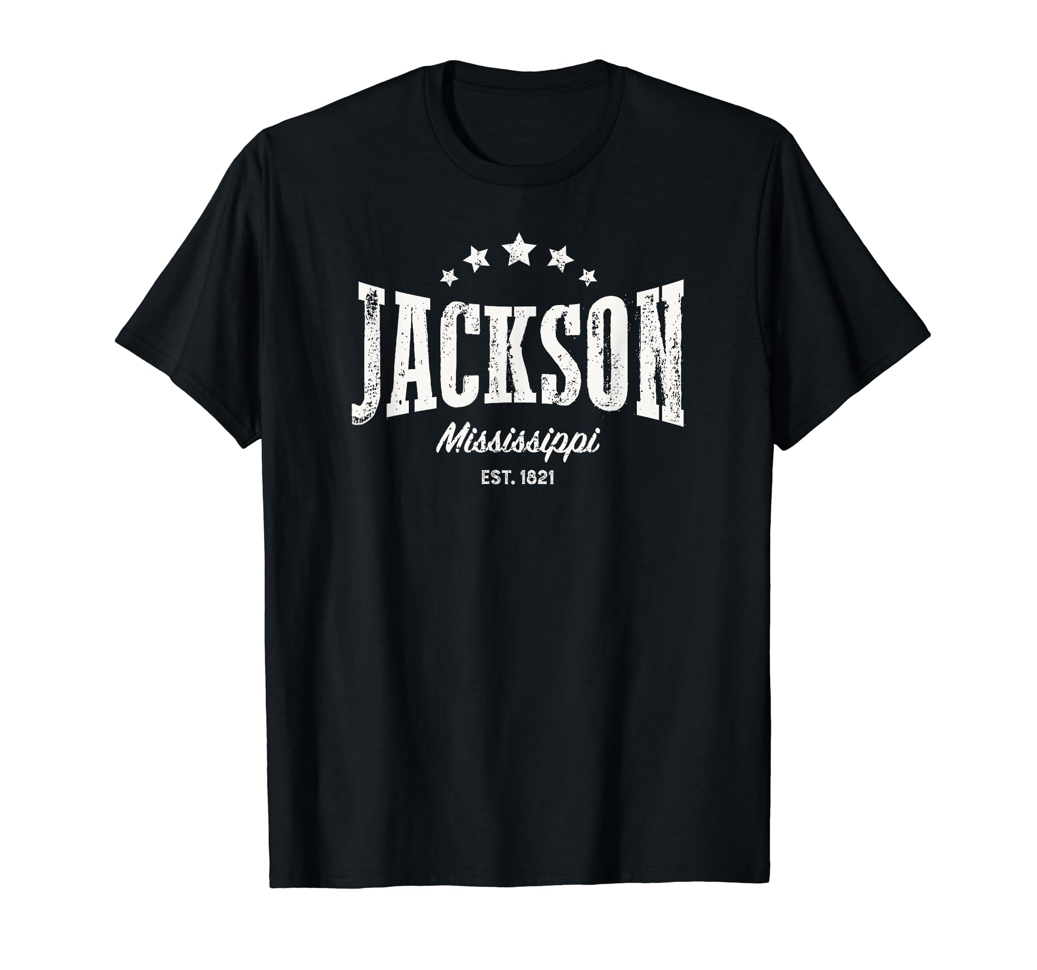 Jackson Ms Distressed Home City T-Shirt - Casual Everyday Wear for Adults - T-Shirt, Sweatshirt, Hoodie