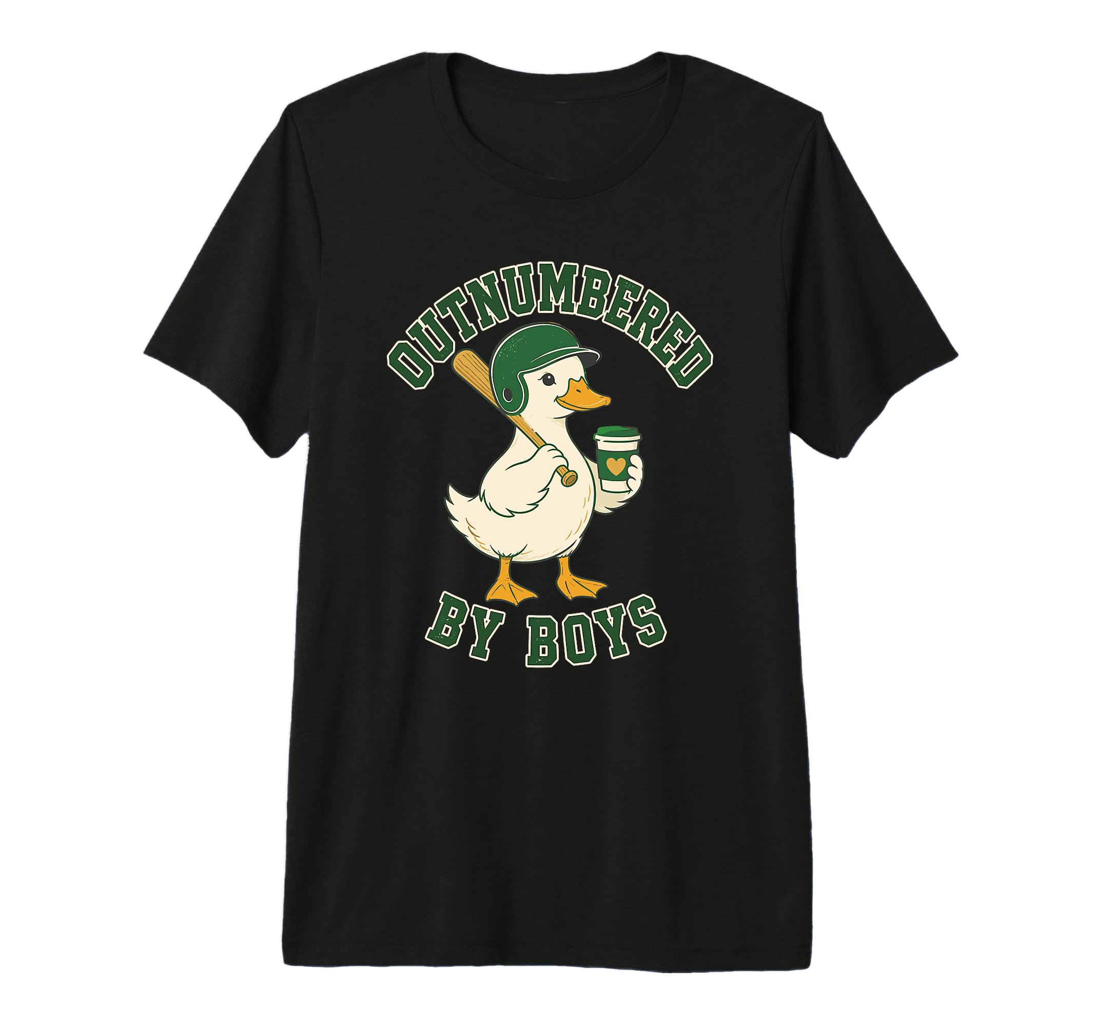 Outnumbered Baseball Duck Coffee Mom T-Shirt - Trendy Graphic Men Women - T-Shirt, Sweatshirt, Hoodie