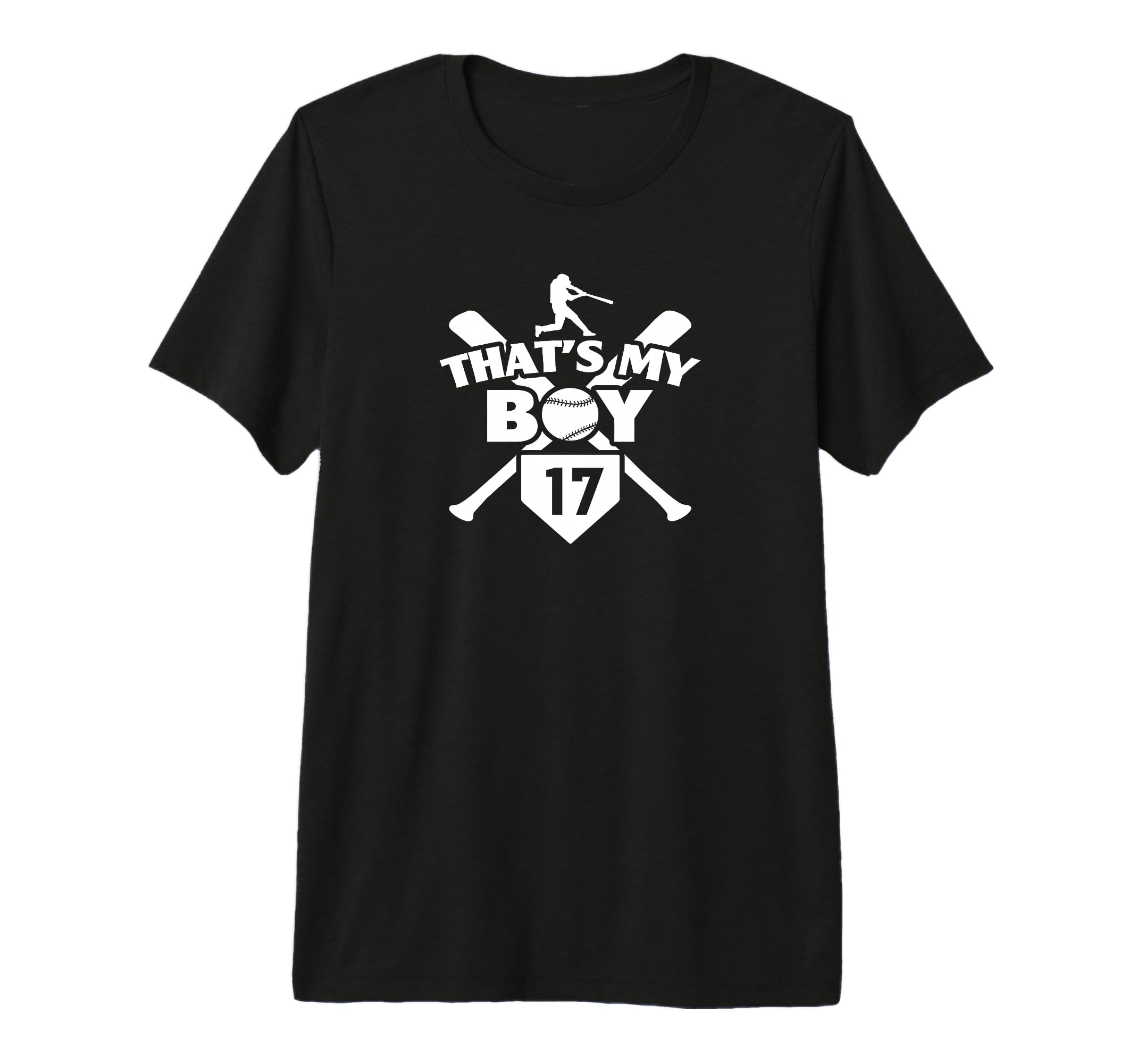 Baseball Mom Dad Thats My 17 Baseball T-Shirt - Unique Graphic for Adults - T-Shirt, Sweatshirt, Hoodie
