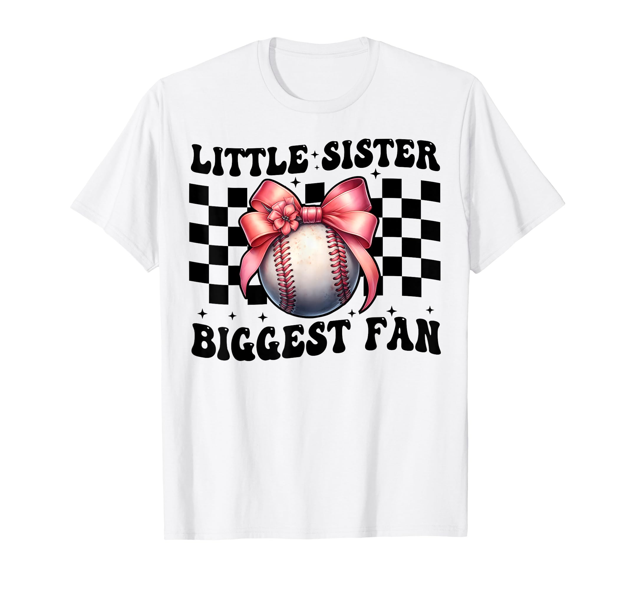 Baseball Sister Coquette Bow Little T-Shirt - Aesthetic Graphic for Adults - T-Shirt, Sweatshirt, Hoodie