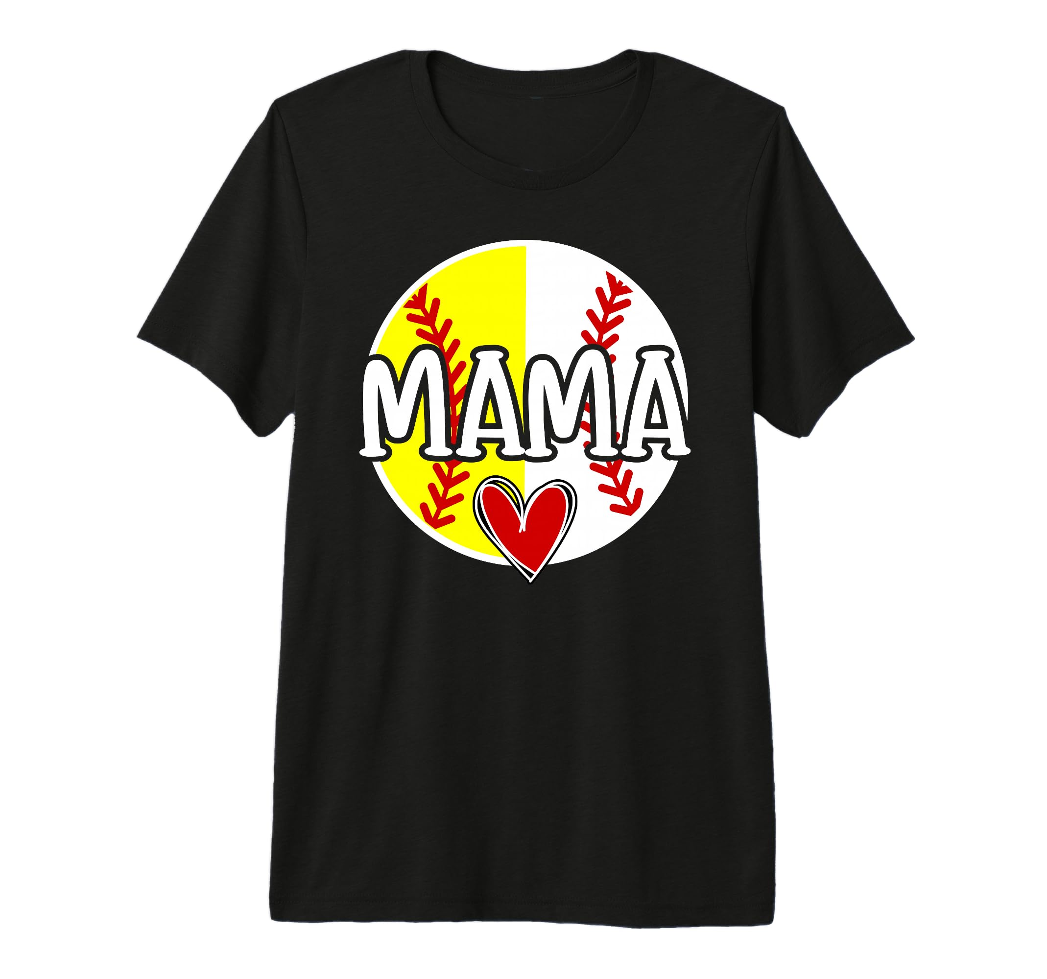 Baseball Softball Mama Proud Softball T-Shirt - Graphic Print Men Women - T-Shirt, Sweatshirt, Hoodie
