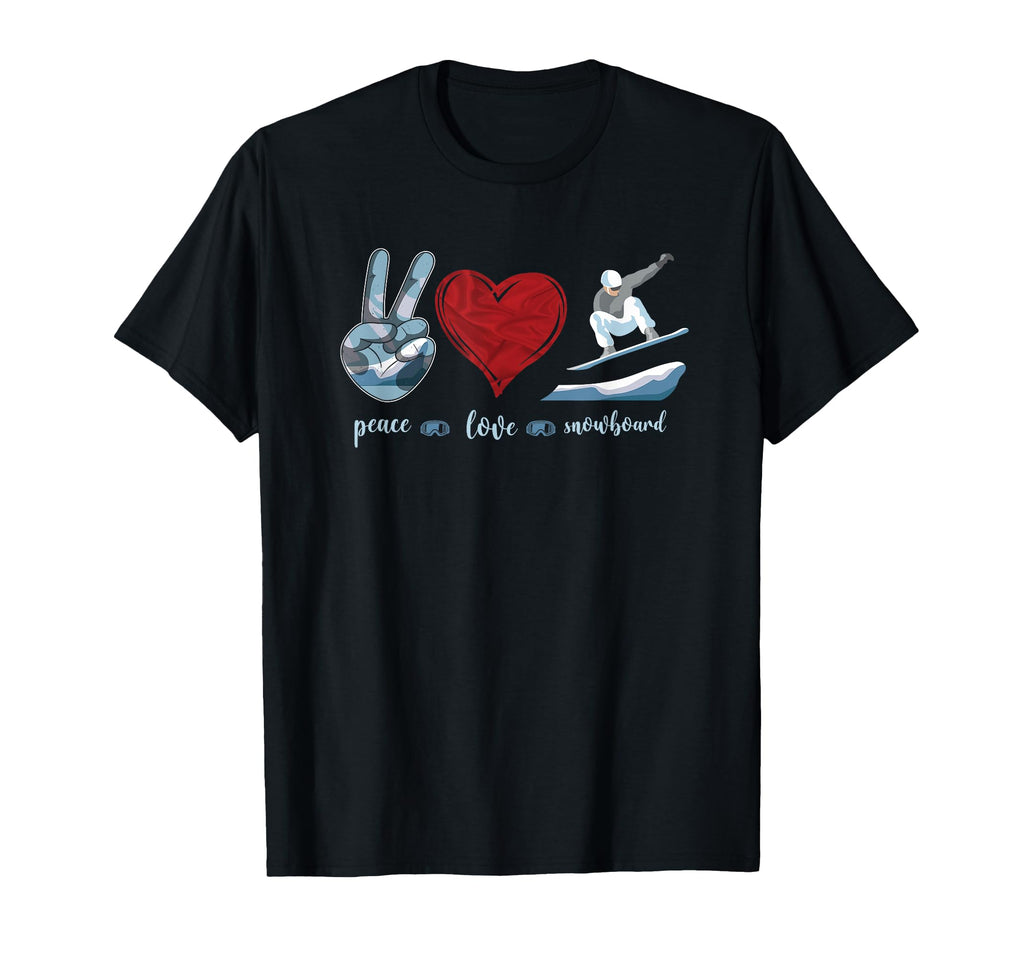 Snowboarding Snowboard Peace Love T-Shirt - Aesthetic Graphic for Adults - T-Shirt, Sweatshirt, Hoodie