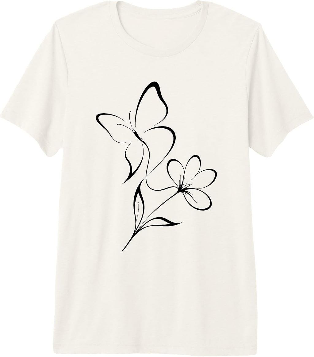 Floral Boho Line Art - Adult & Kids T-Shirts, Sweatshirts & Hoodies apparel design preview 1