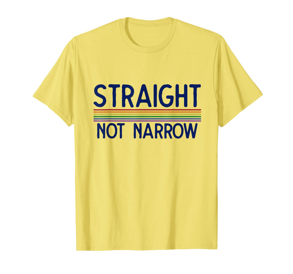 Straight Not Slim Ally Rainbow Pride T-Shirt - Graphic Print Men Women - T-Shirt, Sweatshirt, Hoodie